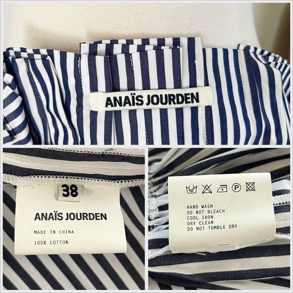 Anaïs Jourden Striped Midi Skirt Tiered // Size Small 38 - Picture 3 of 3